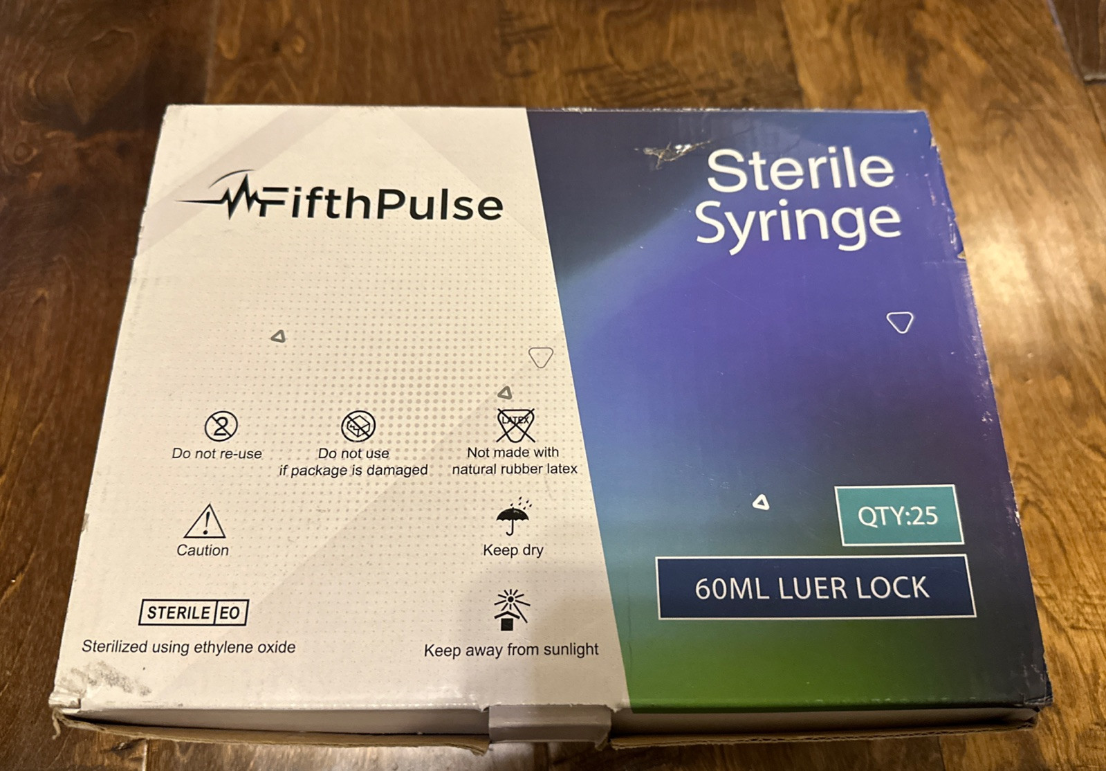 FifthPulse 60ml Syringe with Luer Lock (NO Needle) Sterile 25-Pack