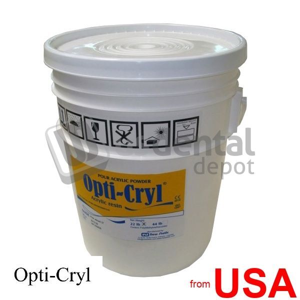 OPTI-CRYL Pour Acrylic Resin 22lb/10kg Shade: Light PINK Veined Powder On 103098