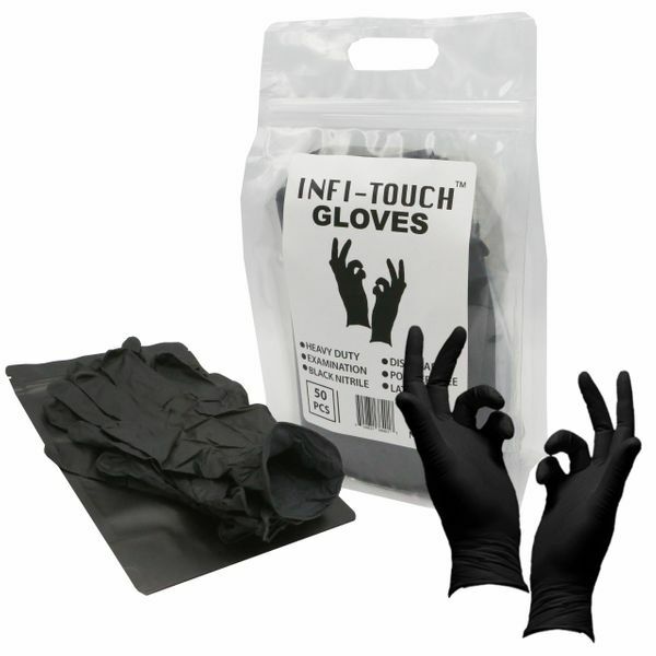 Black Nitrile Disposable Gloves | 50pk Bag 9.5″ Length | FAST SHIP