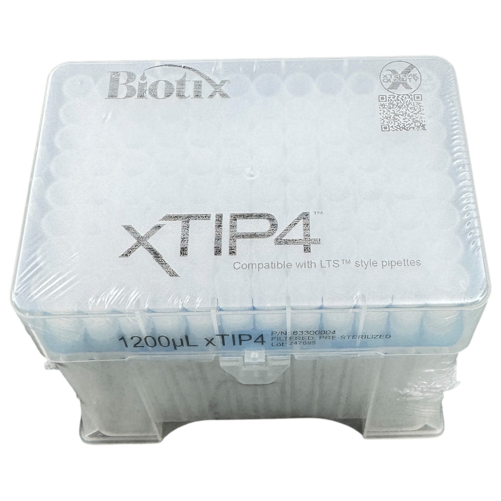 Biotix 63300004 xTIP4 Filtered Racked Pipette Tips 1200µl 8 Racks of 96 TIPS