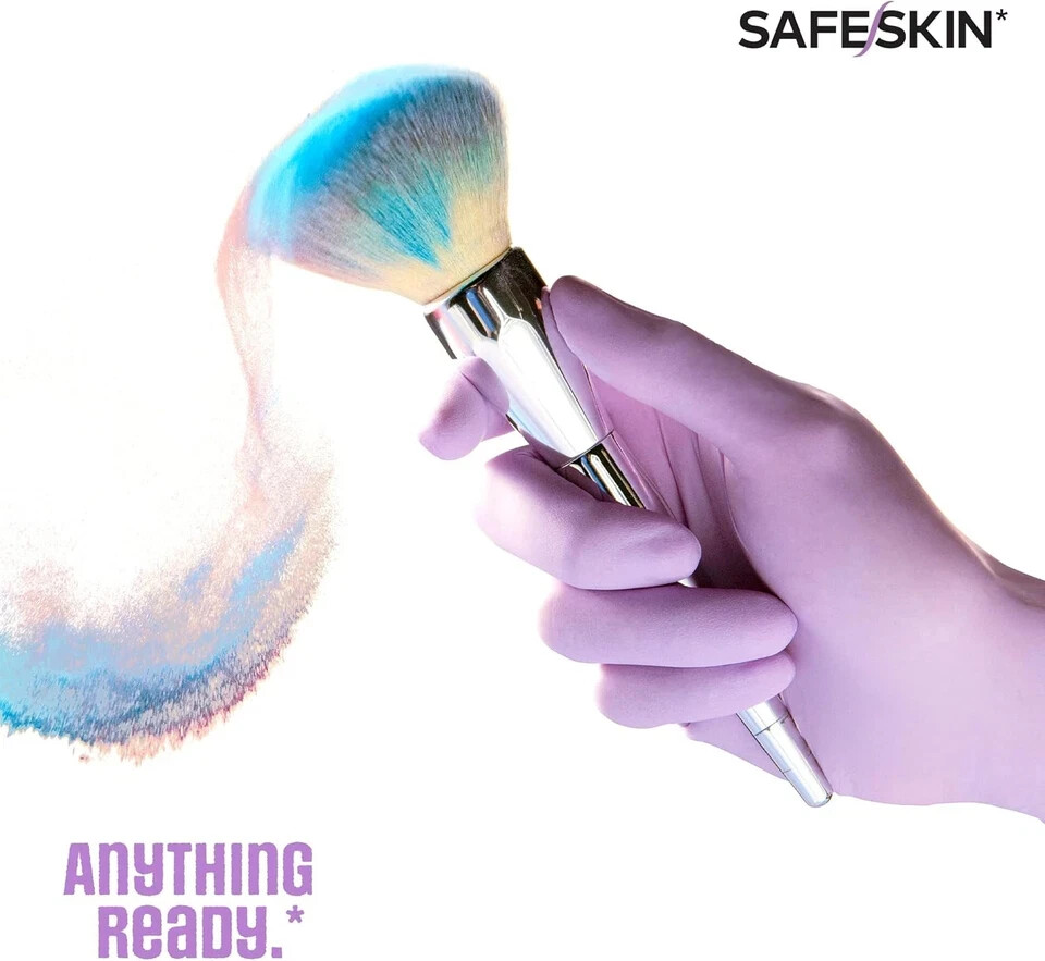 SAFESKIN Nitrile Disposable Gloves Pack of 50, Light Duty, Small