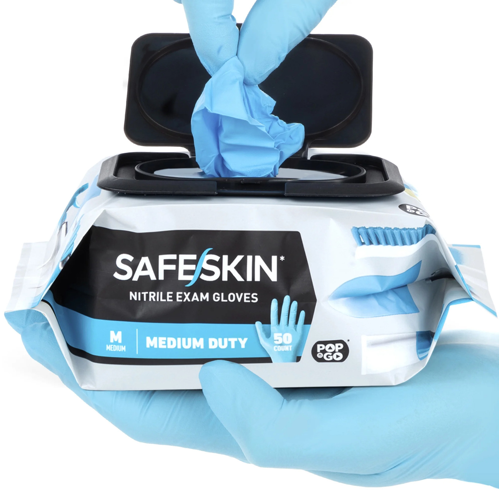 Nitrile Disposable Gloves in Pack of 50, Medium Duty, Large Size, Powder Free –
