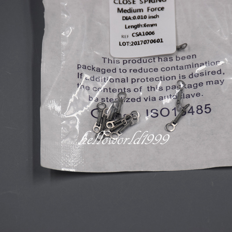 10pc Dental Orthodontic Close Closed Coil Spring NiTi Medium Force 0.010inch 6mm