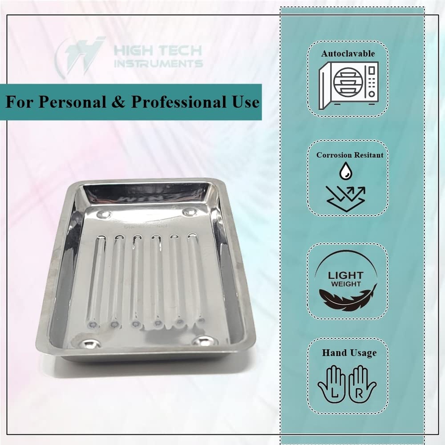 Scaler Tray for Instruments Set up Made of Stainless Steel with Seamless Edge…