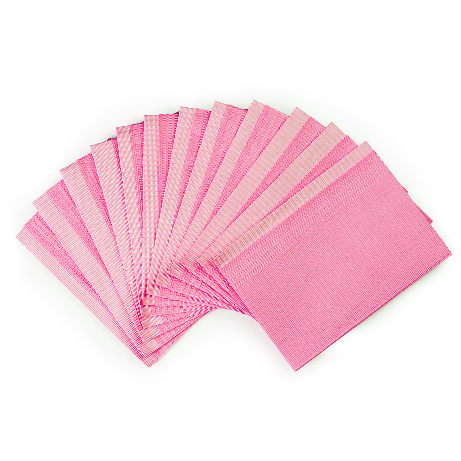 500pcs Pink Patient Bibs Towel For Dental Medical Tattoo use 3-Ply Disposable