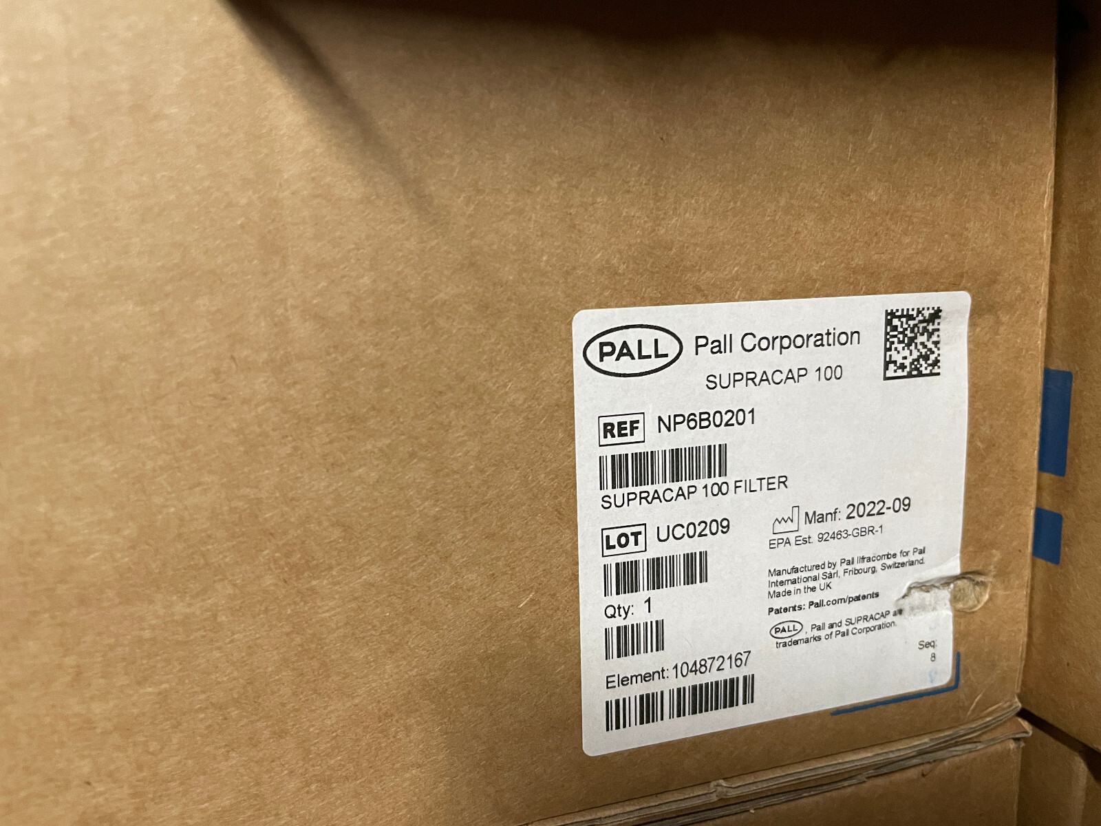 PALL Kleenpak Supracap 100 Filter NP6B0201 membrane Cytiva cellulose BIO 20