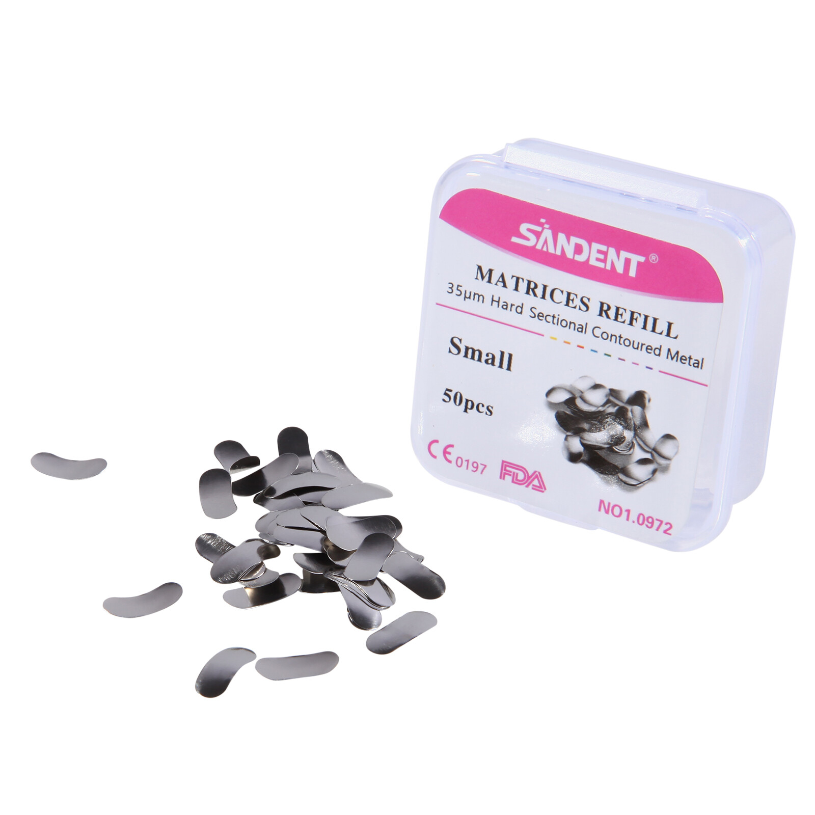 50-500 Pcs Dental Sectional Contoured Metal Matrices Refill Matrix Band /Ledge