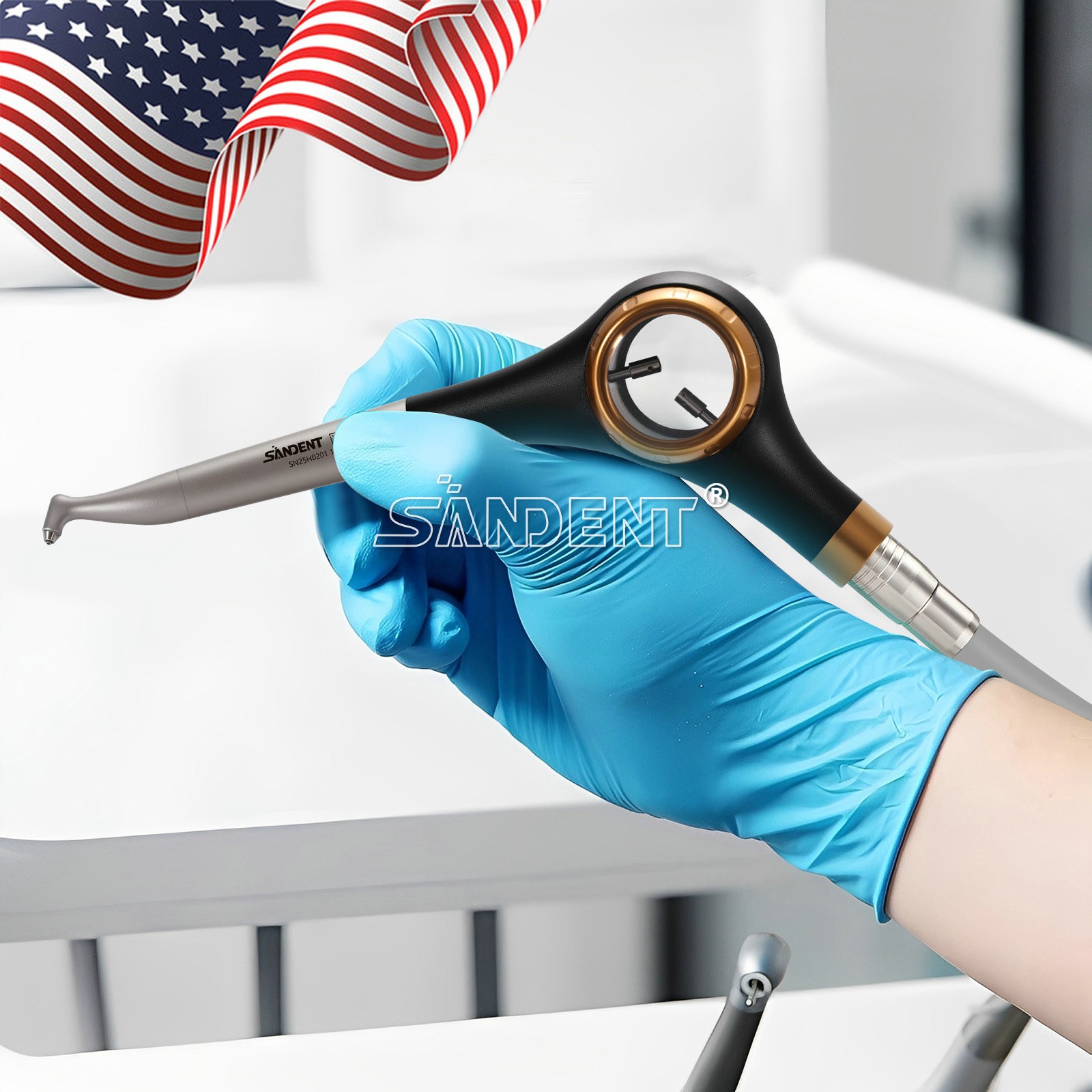 Dental Air Polisher with Supragingival Handpiece 4 HOLES SANDENT CE