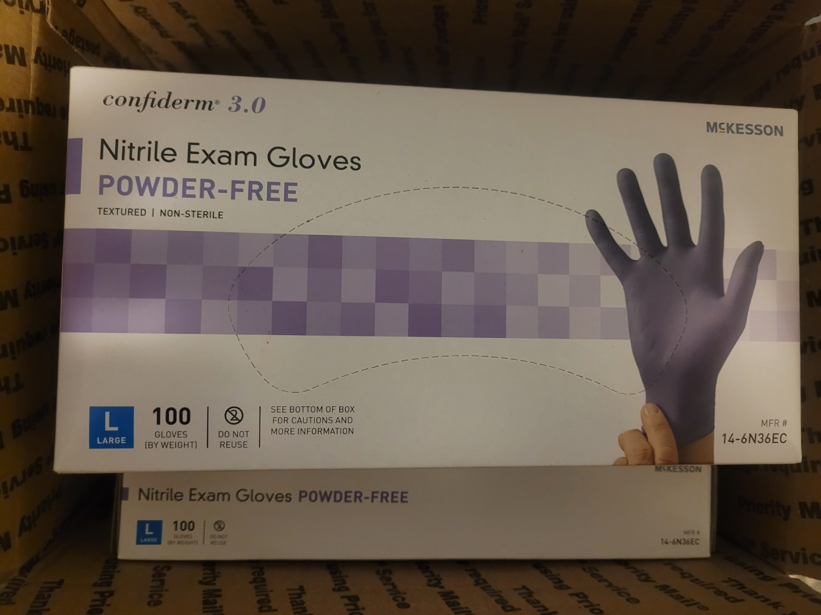5 Boxes McKesson Confiderm 3.0 Nitrile Exam Glove – 100 pcs per box PURPLE