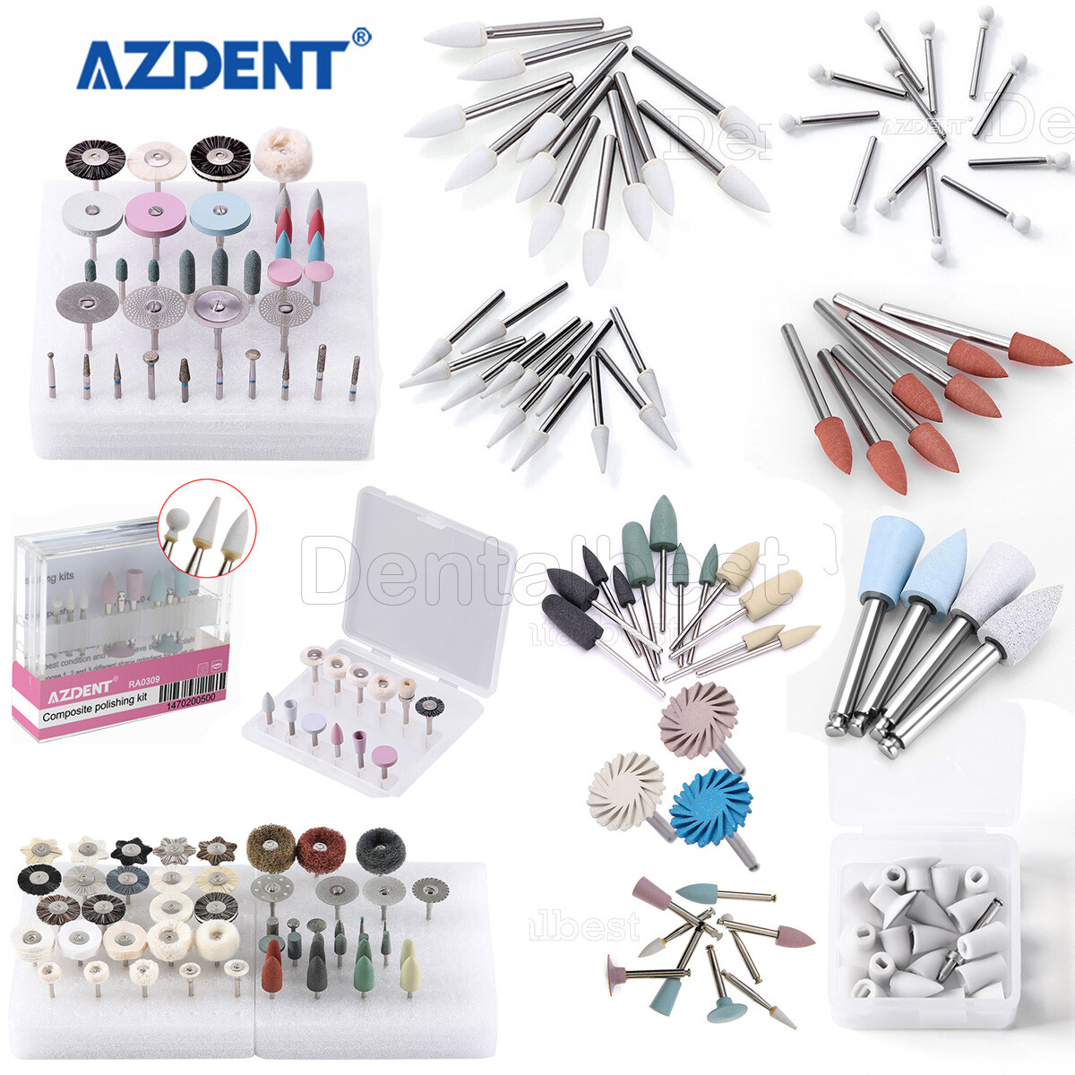 Dental Rubber Polisher Composite Resin Polishing Diamond System For Handpiece