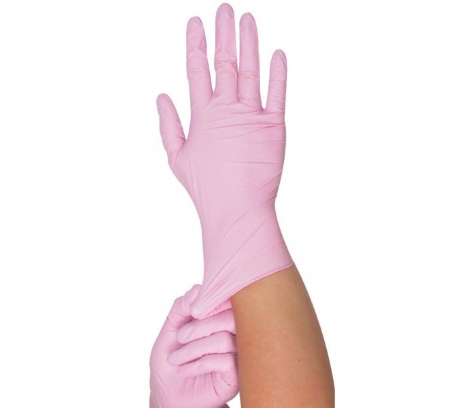 Dash Medical PNK100XS Alasta Shimmer Pink Nitrile Glove Extra Small PF 100/Bx