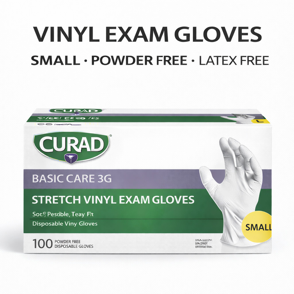 Small Vinyl Exam Gloves Powder Free Latex Free Disposable Gloves Bulk Packs