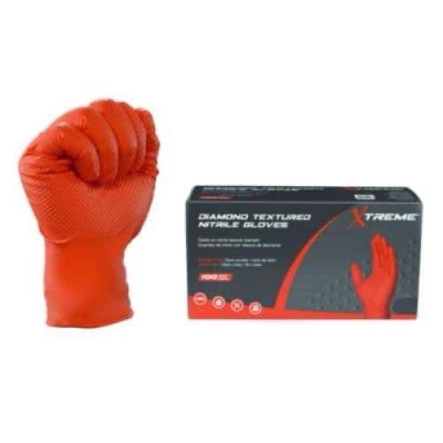 100 Ct Xtreme Diamond Textured Nitrile Gloves XLarge Food Cleaning Automotive