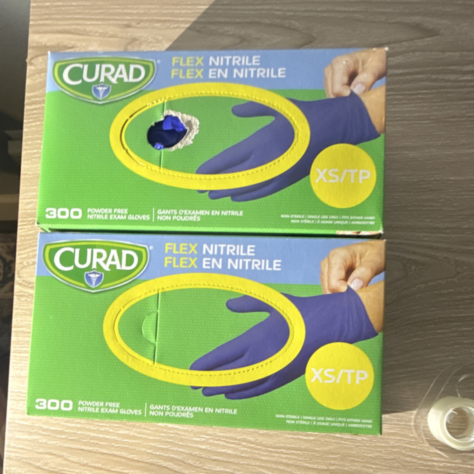 CURAD Flex Nitrile Disposable Powder-Free Exam Gloves XS/TP Nitrile Material