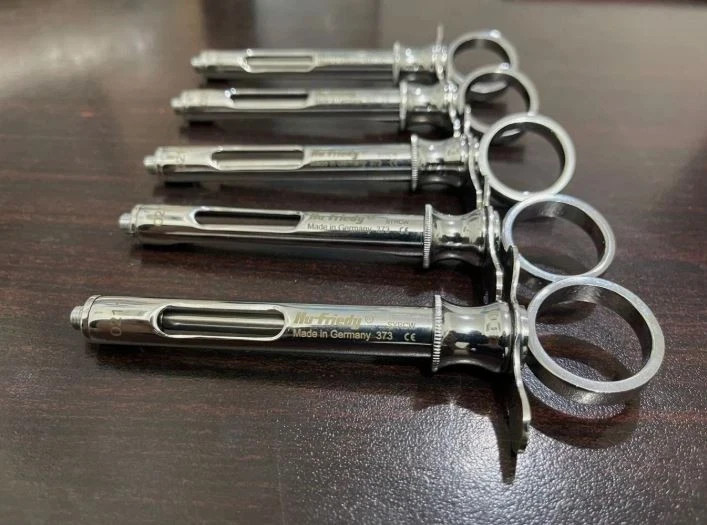 5 Pcs Hu-Friedy Type CW Aspirating Anesthetic Syringe 1.8cc- S