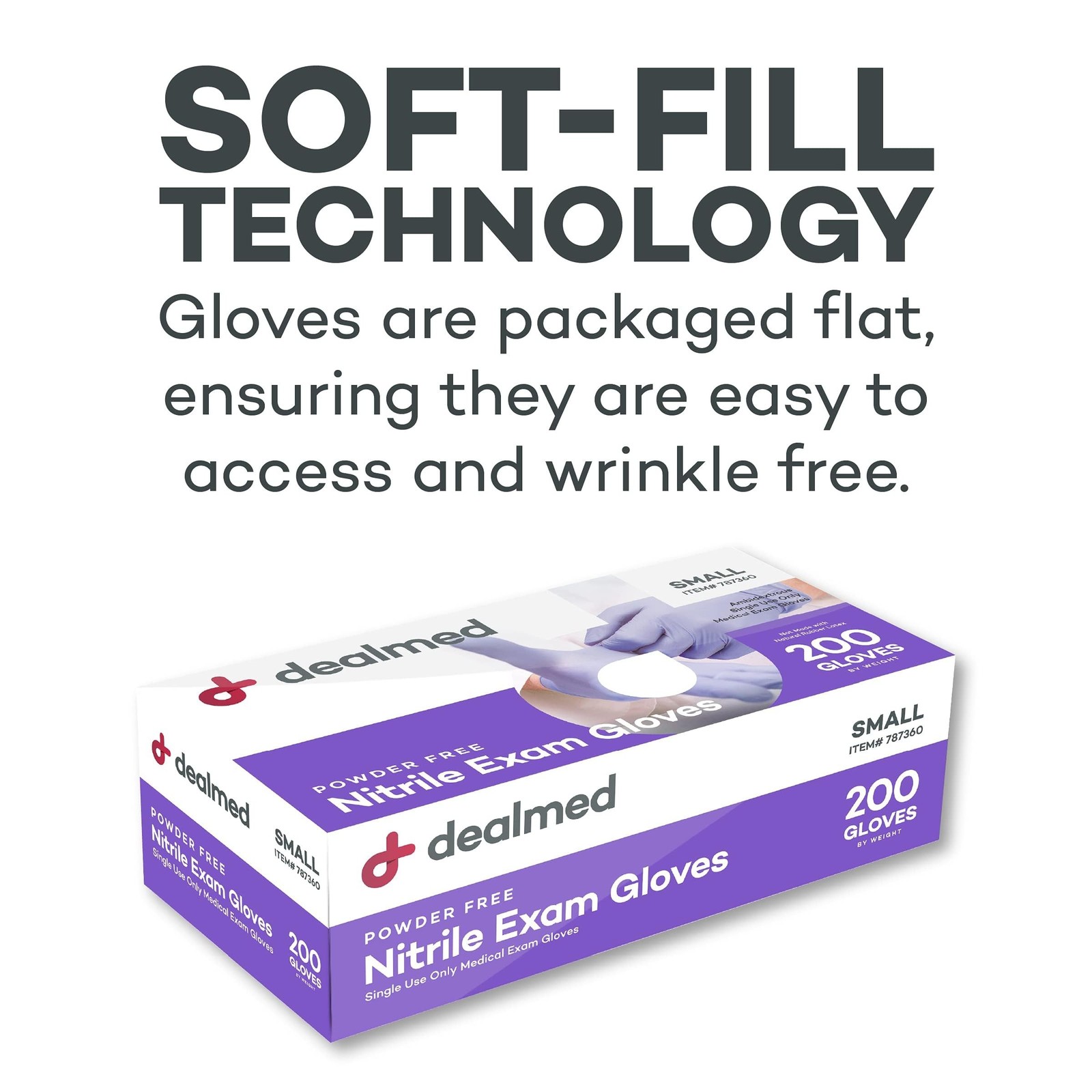 Dealmed Medical Exam Gloves – 200 Count Small Nitrile Gloves, Disposable N