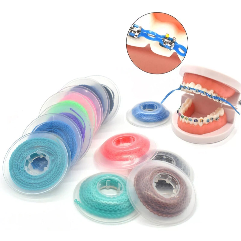 Dental Orthodontic Elastic Bands For Braces Ultra Power Chain Placing Box Holder