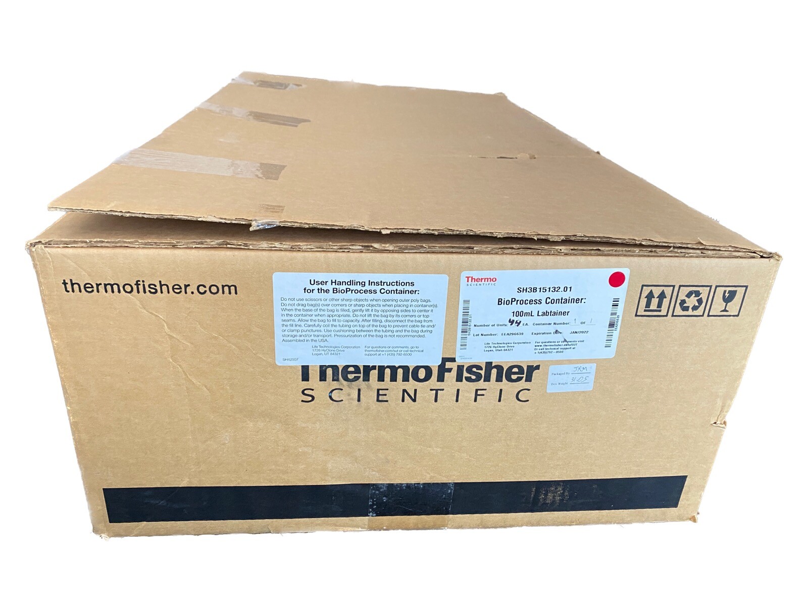 (Lot of 44) THERMO 100mL Labtainer BioProcess Container 2-Port SH3B15132.01