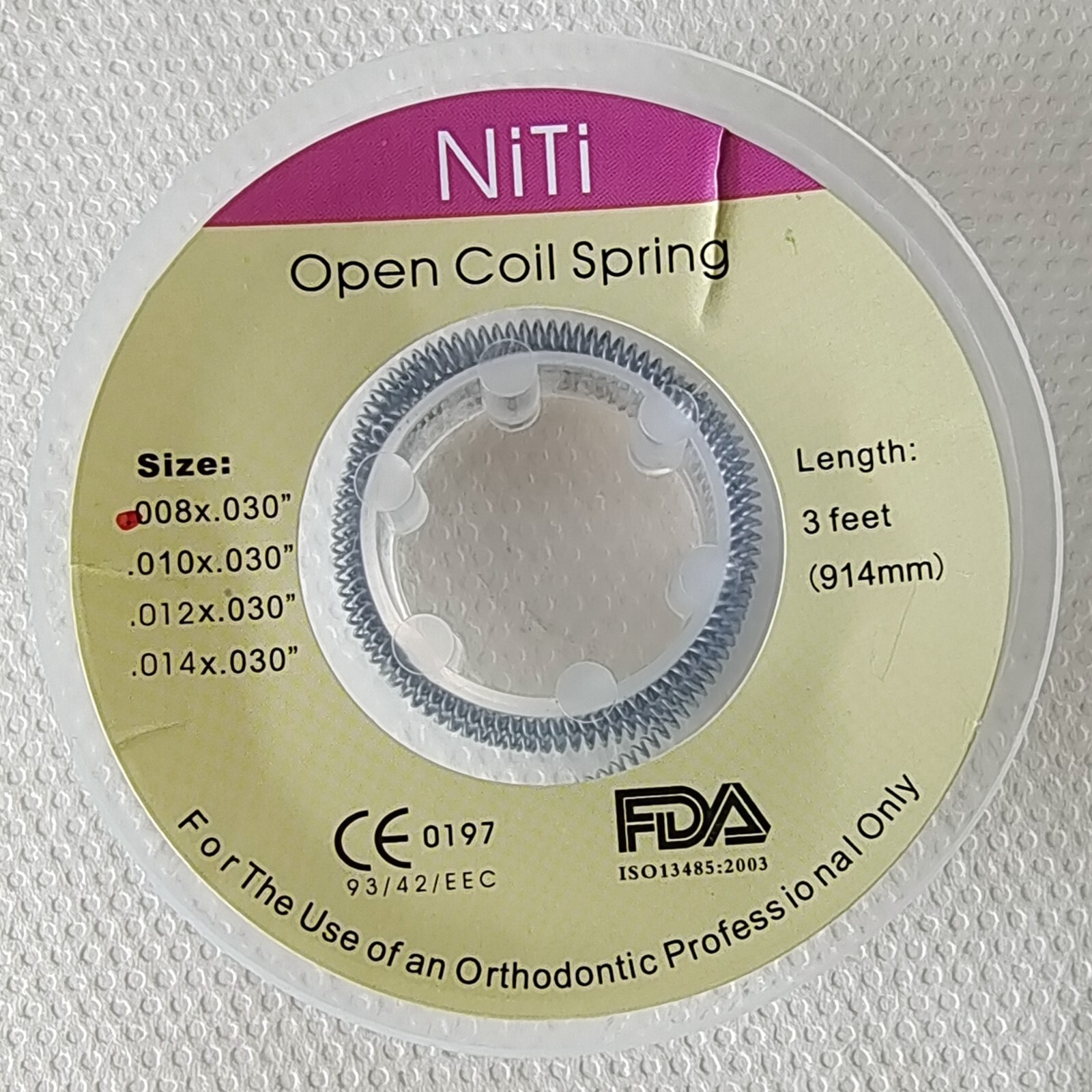 10Roll Dental Orthodontic Niti Open Coil Spring Spool 030 » inch 914mm