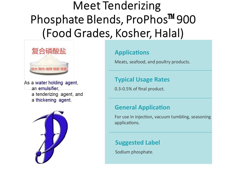 Meat tenderizing and water holding phosphate blends, ProPhos 900, 50 LB Carton