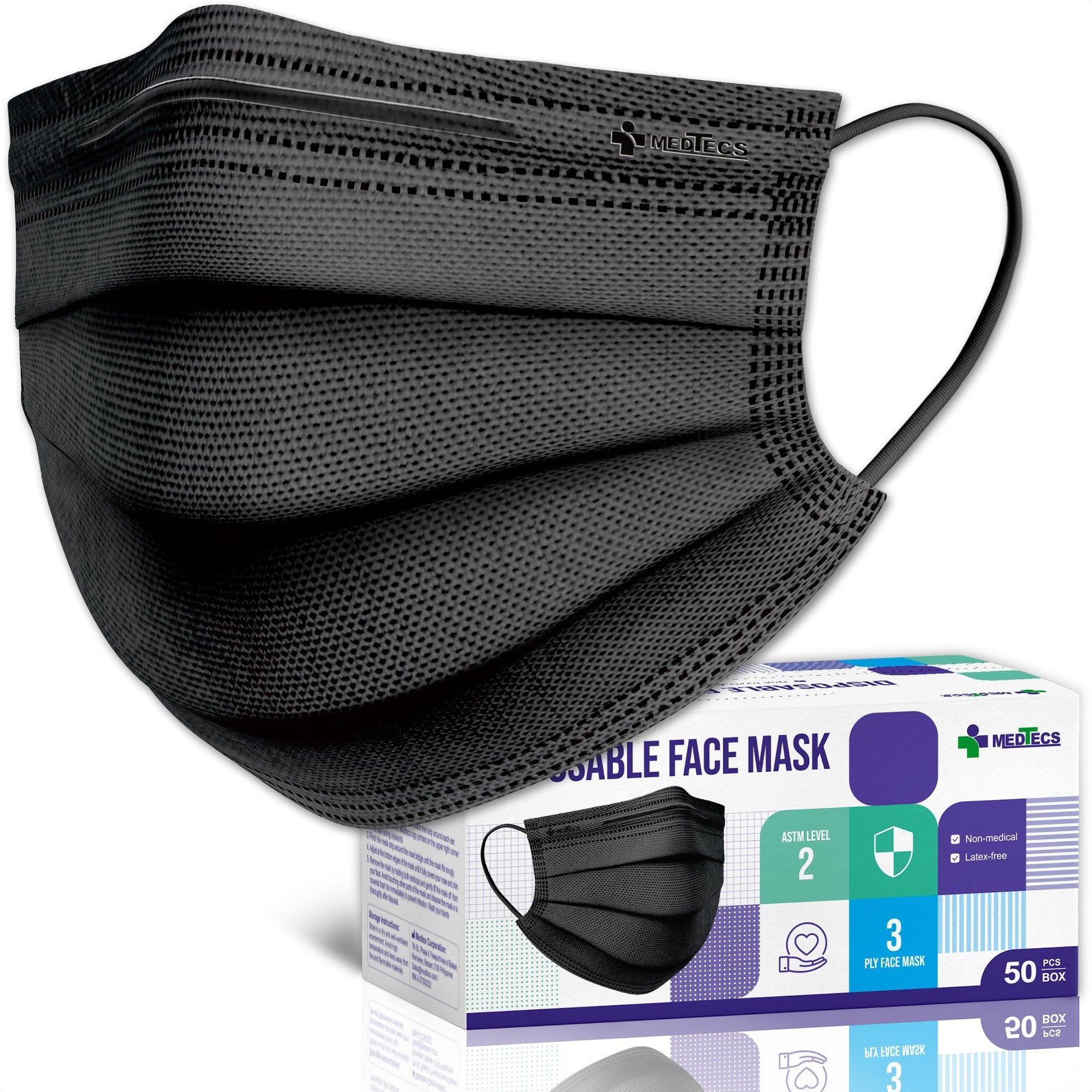 Disposable – Available in 50 & 2,000 pcs – ASTM Level 1, 3-Ply Breathable, So…