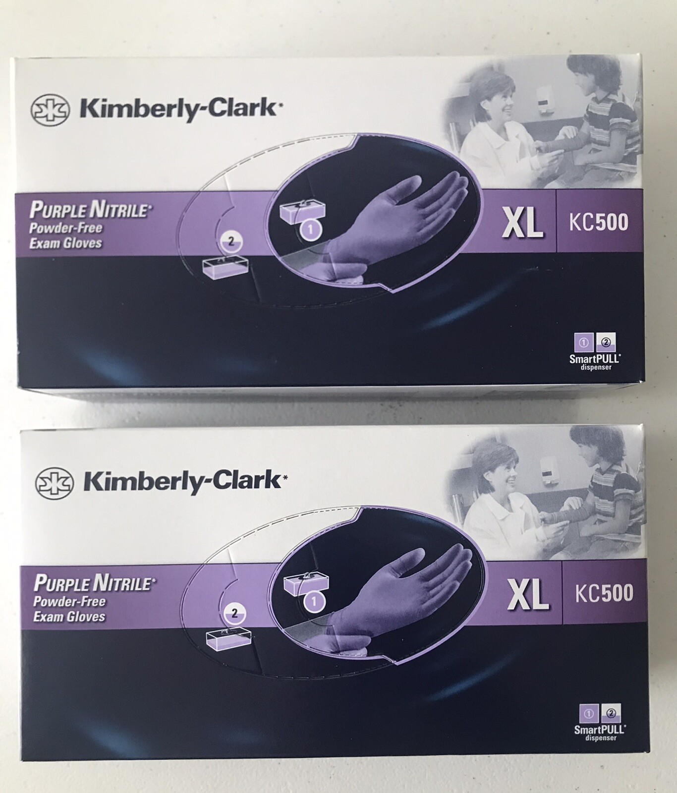 Powder Free Disposable Nitrile Purple Gloves Lot XL Expired Exam Kimberly-Clark