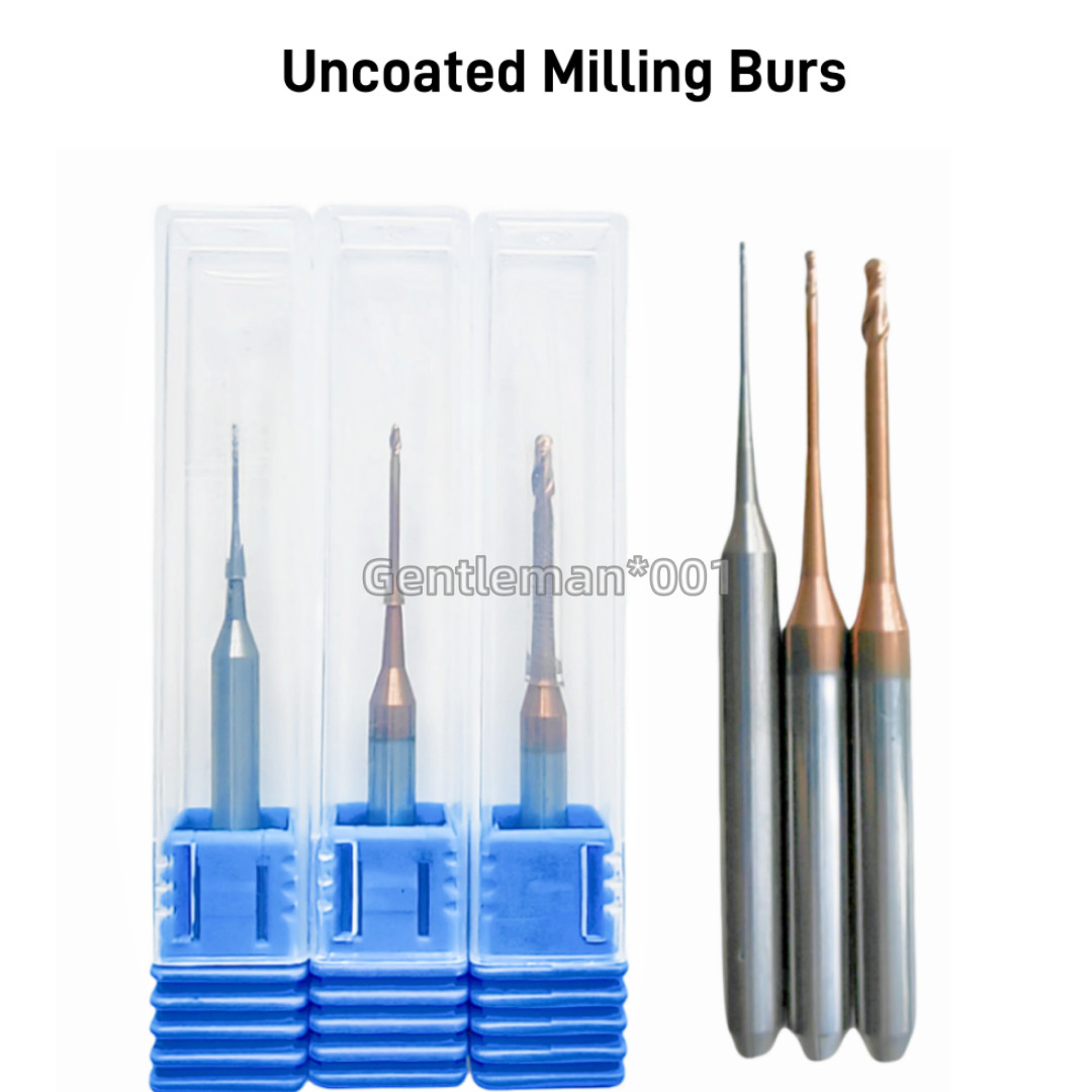 Dental Roland Milling Bur CAD CAM Burs Zirconia Cutting Uncoated φ2.0 φ1.0 φ0.6
