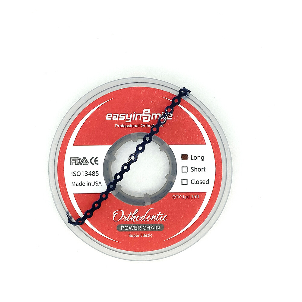 15ft Dental Elastic Power Chains Braces Orthodontics Ligature Ultra Rubber Bands