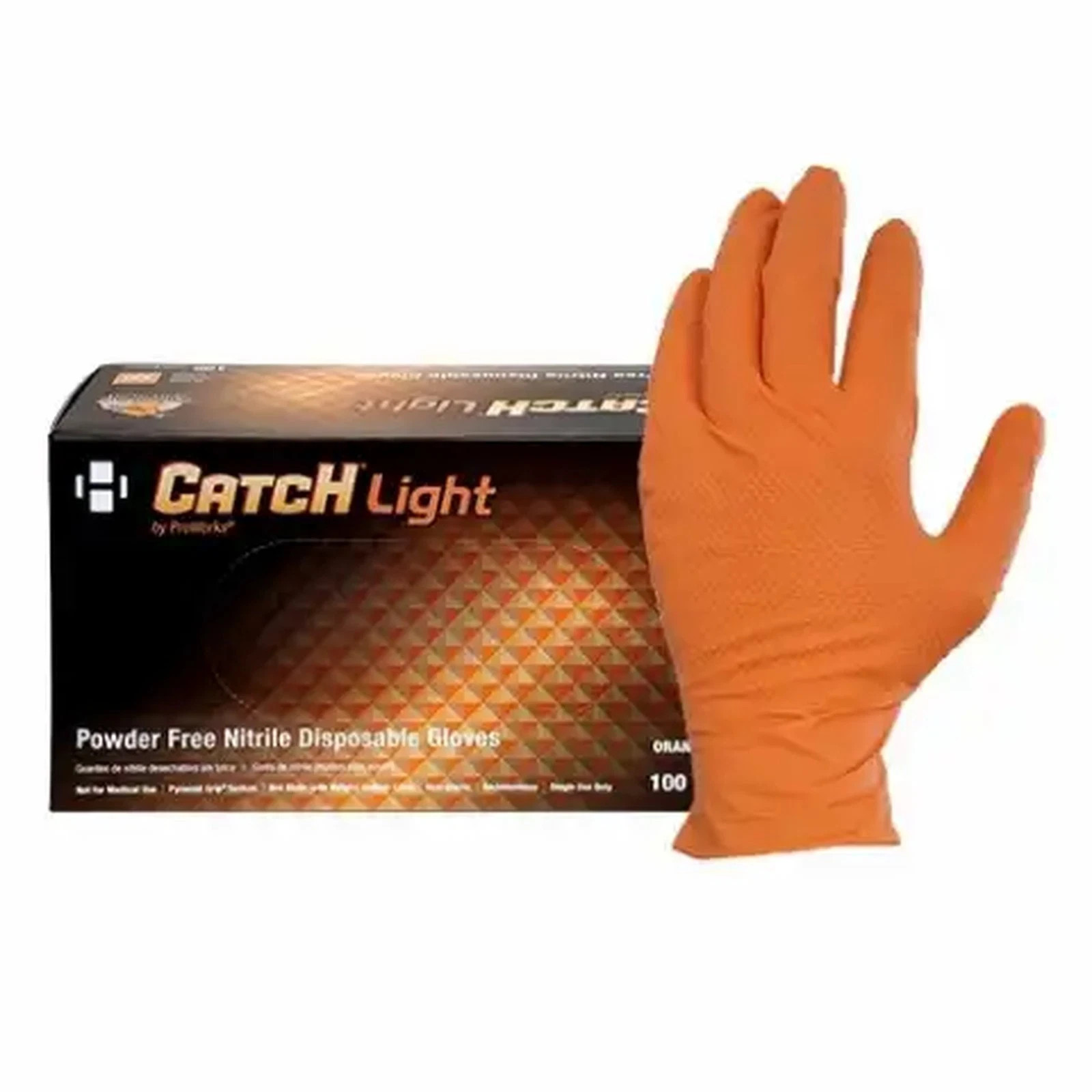 Catch Light Powder-Free Nitrile Disposable Gloves – L