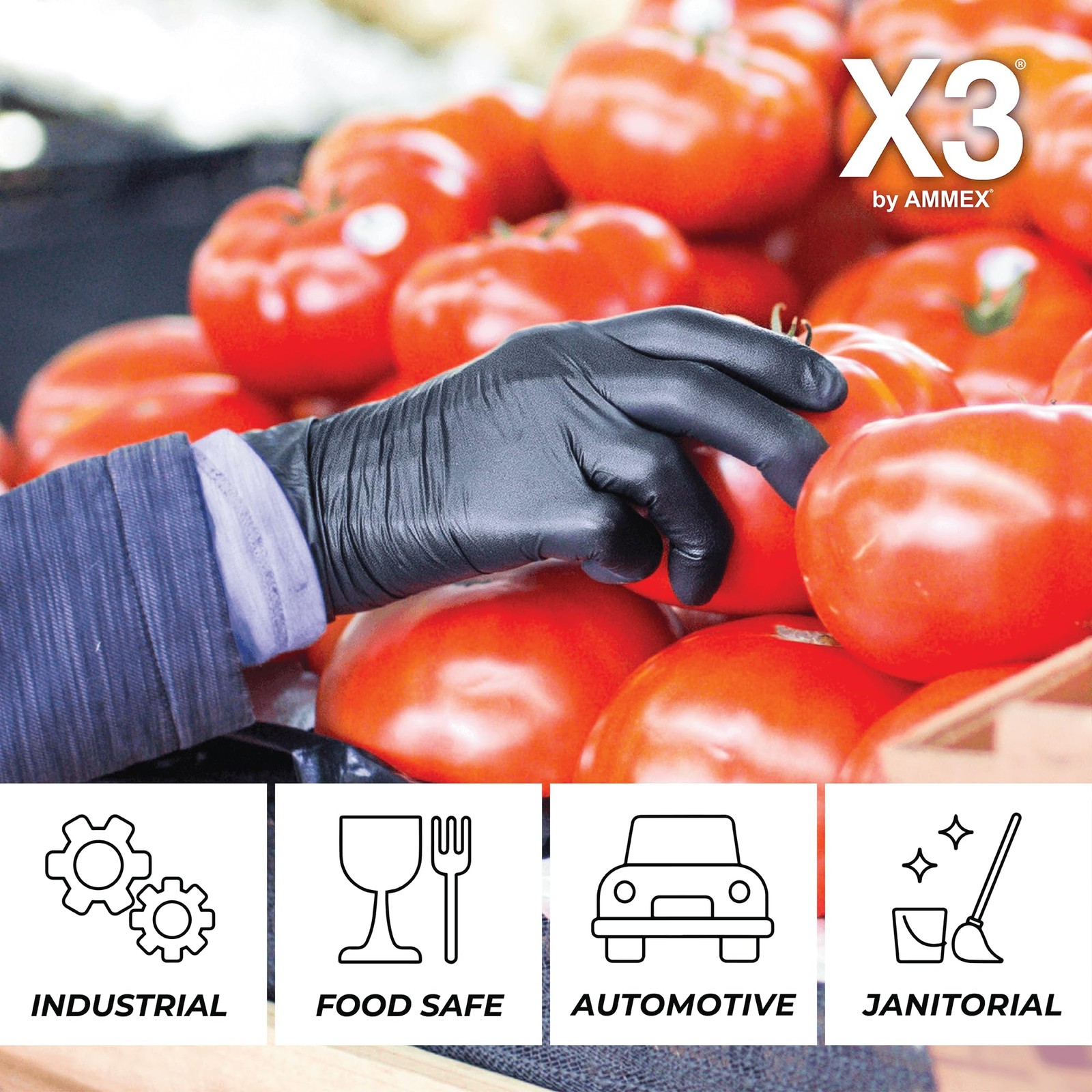 Black Gloves, Disposable, Latex Free, Nitrile, for Cooking, Food Prep, 3 Mil,…