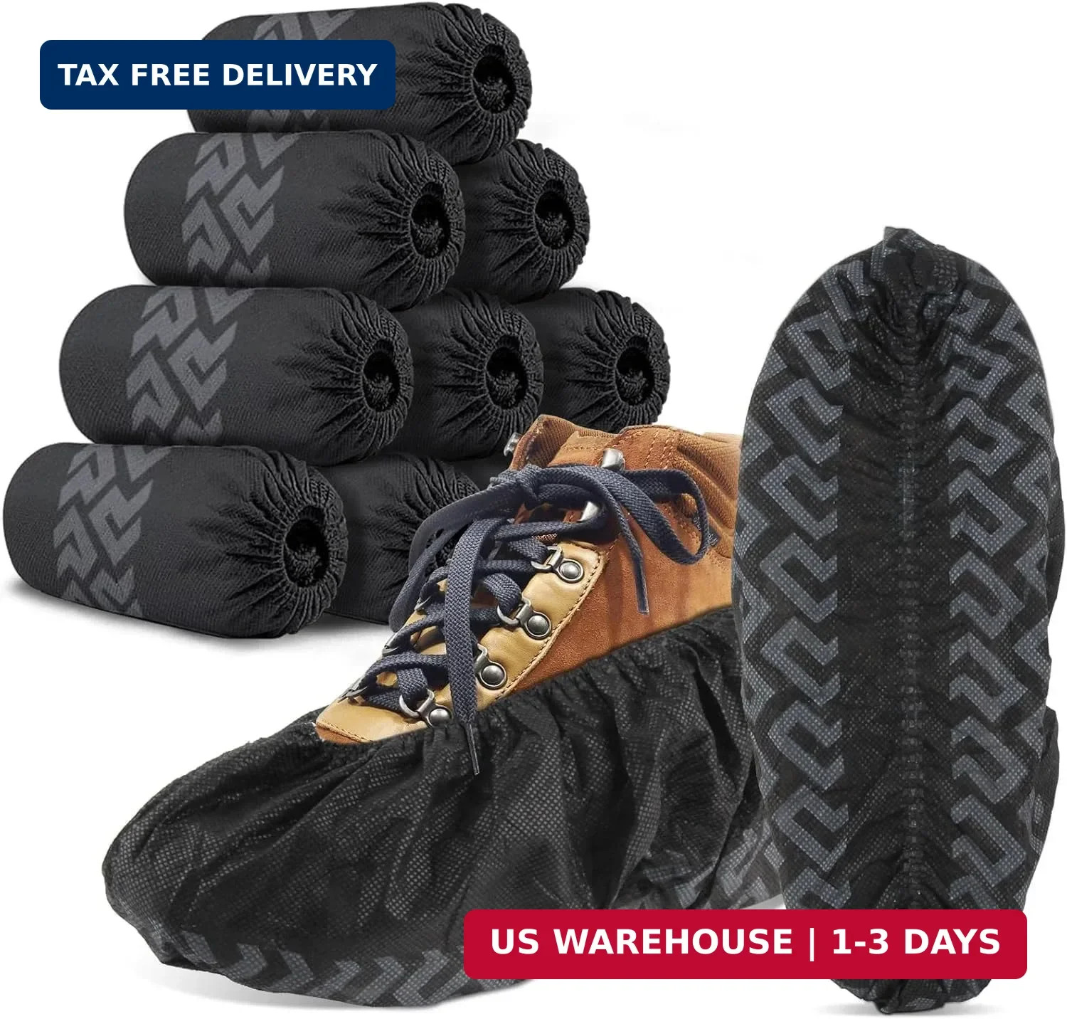 Green Convenience Disposable Shoe Covers 100 Pack (50 Pairs) Recyclable Shoe & B
