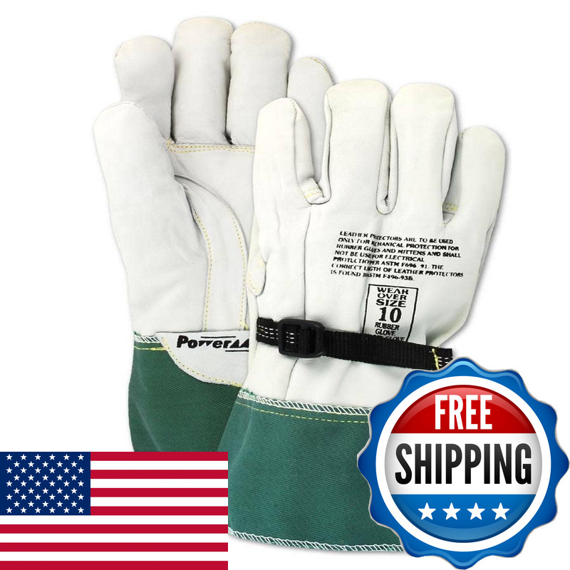 Magid Leather Lineman Electrical Protector Work Gloves 1 Pair Size 8 126048 For