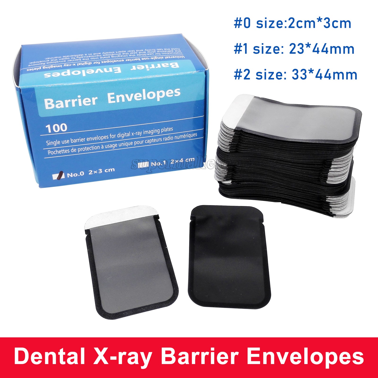 Dental Barrier Envelopes Phosphor Plate Digital X-Ray Size 0 1 2, For RAPD & CP