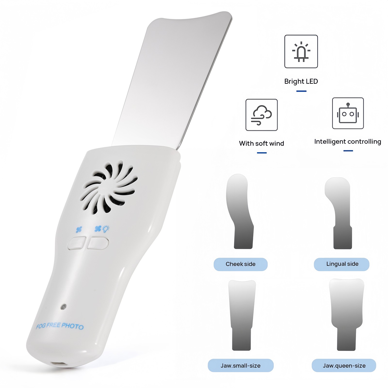 Dental Occlusal Mirror Fog Free LED Intra Oral Photo System 4 Mirrors Defogging