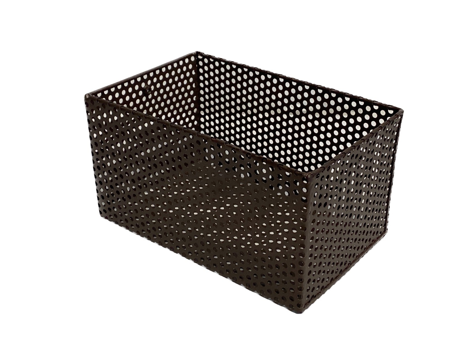 Lab Metal Perforated Test Tube Cleansing Drying Storage Basket 9-5/8 x 6 x 5″