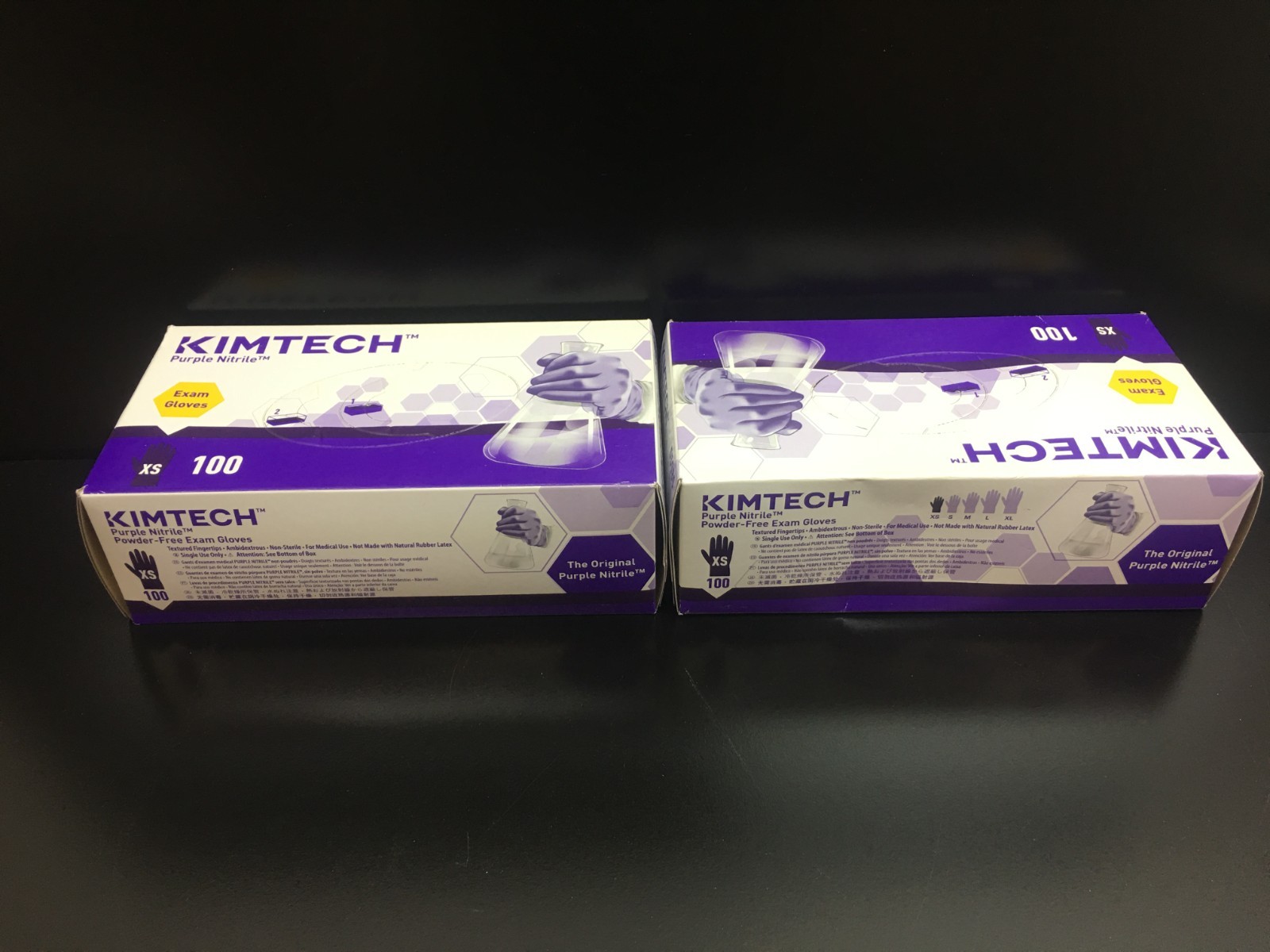 Kimtech REF 55080 Purple Nitrile Powder-Free Exam Gloves XS Lot 2 PKS
