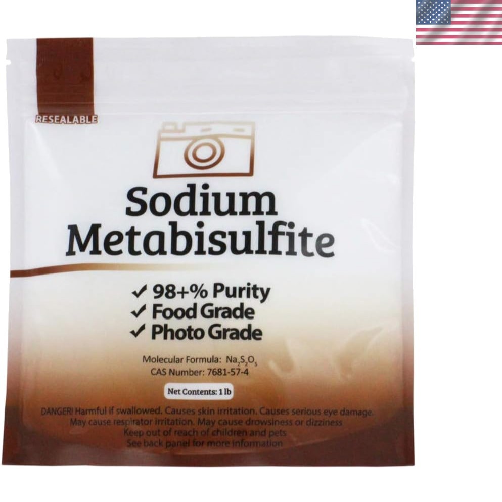 1 lb Sodium Metabisulfite – High Purity 98.6% Granules for Wine & Photography