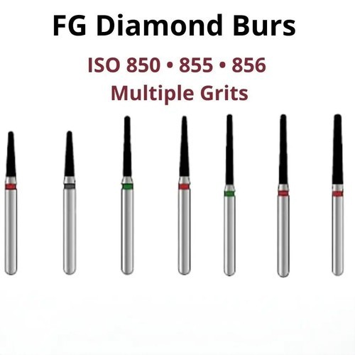 Dental Diamond Burs 847/850/855/856 Round Flat End Taper High Speed Handpiece