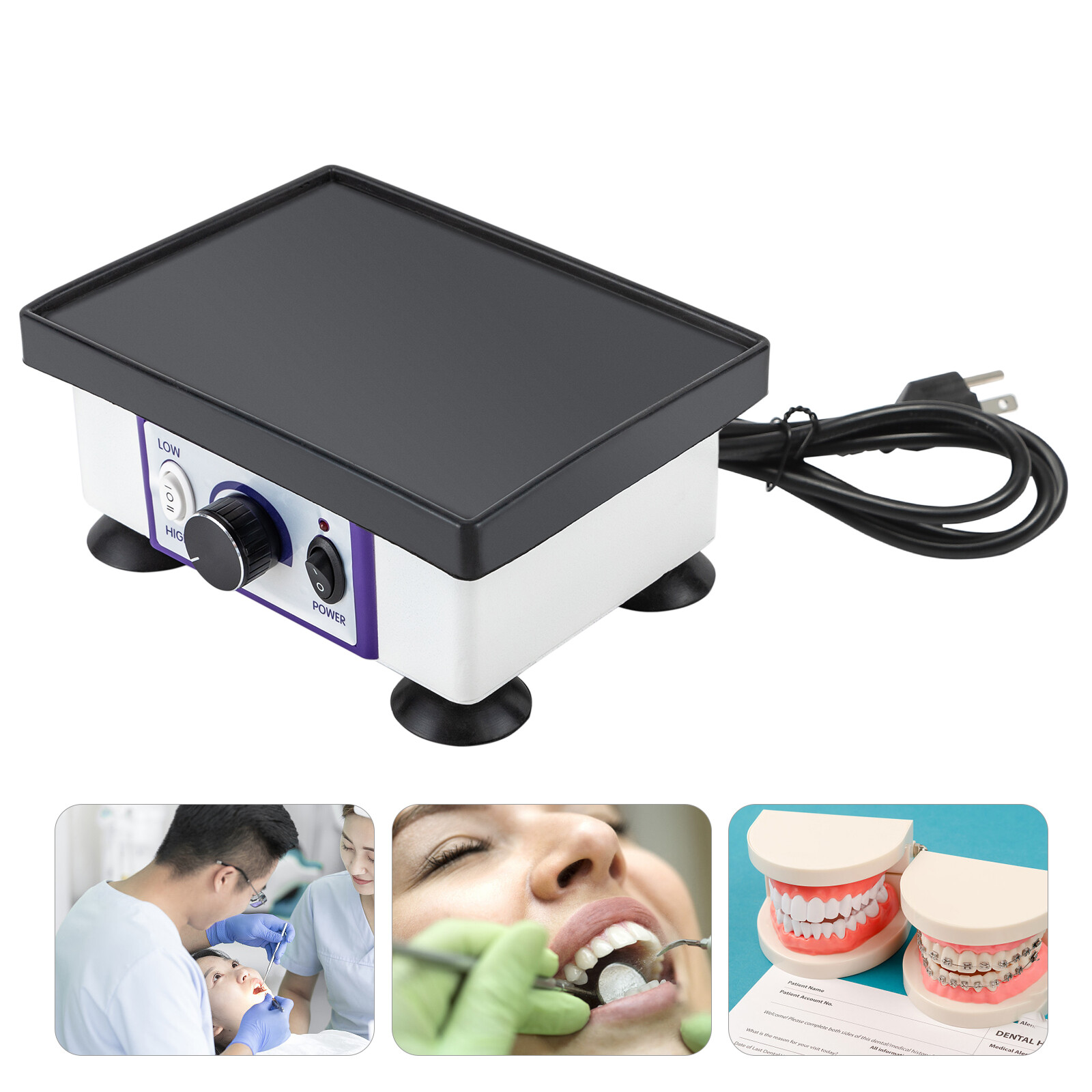 Dental Laboratory Equipment Square Quartet Vibrator Vibrating Oscillator 120W US