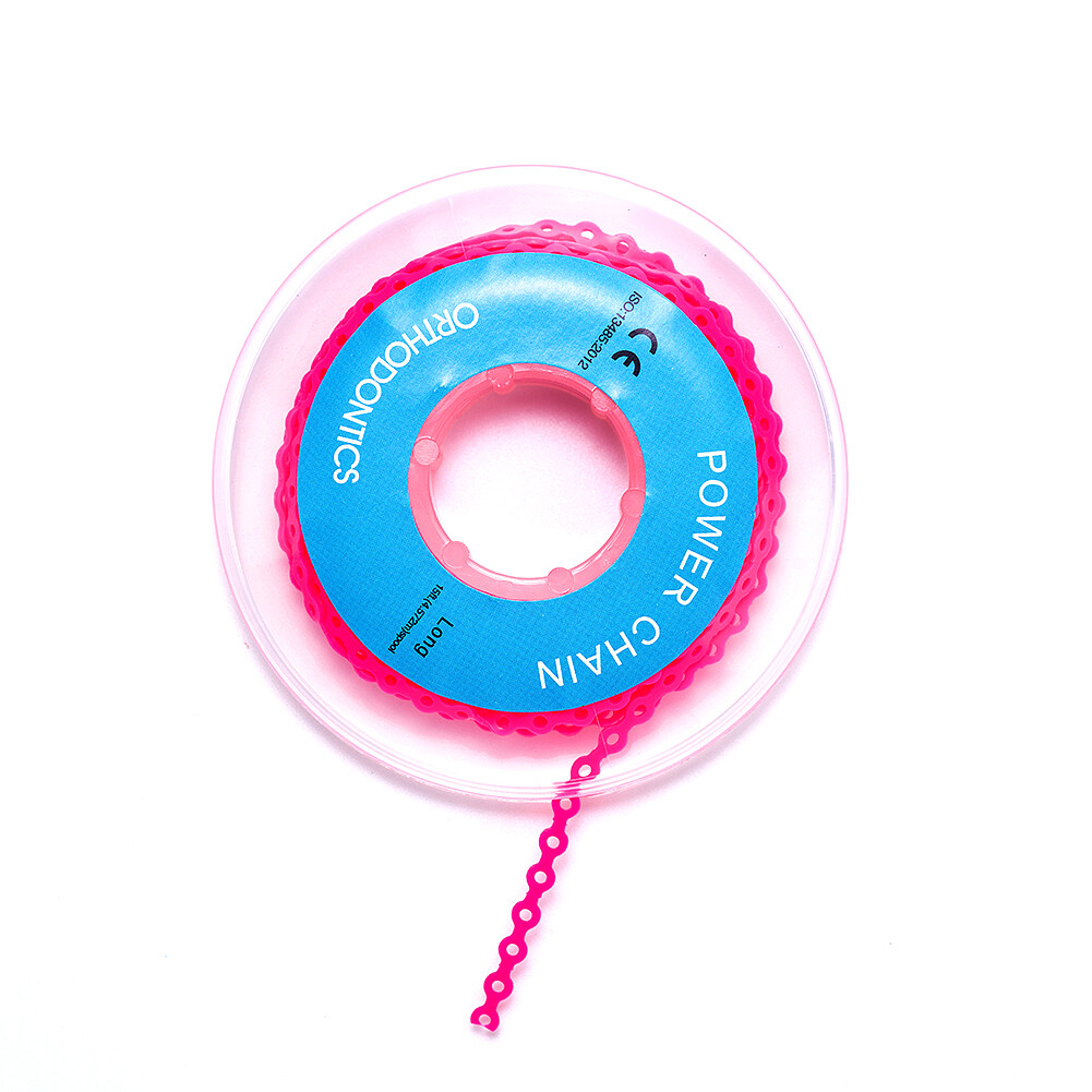 Dental Ortho Material Colorful Elastics Power Chain Ortodoncia Spool Rubber Band