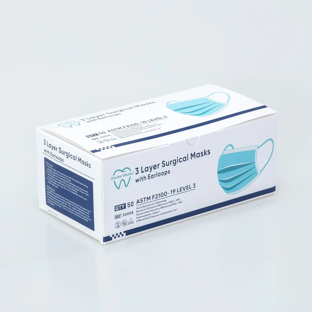 50 Pack ASTM Level 3 Medical Face Masks | 3-Ply Protective Surgical Masks