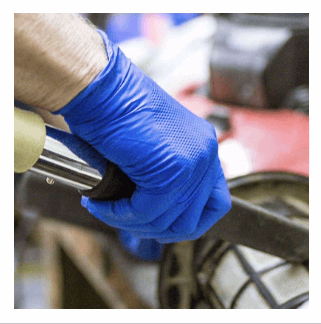 Ammex Gloveworks GWRBN49100 Blue Nitrile Powder Free Industrial Gloves, 6 Mil