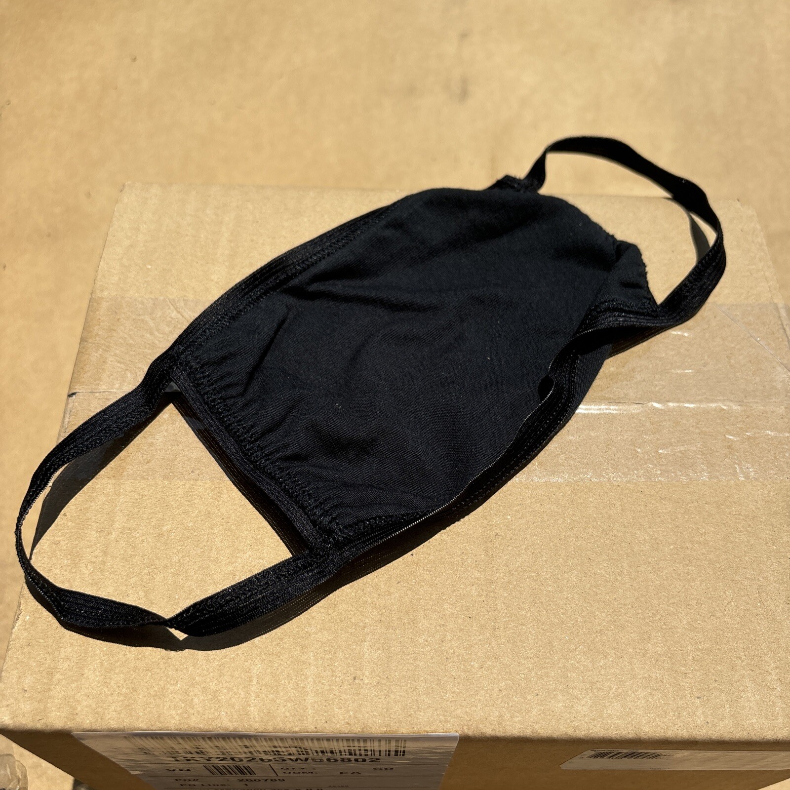 Fruit Of The Loom Adult 50 pack Black PPE Disposable Face Masks
