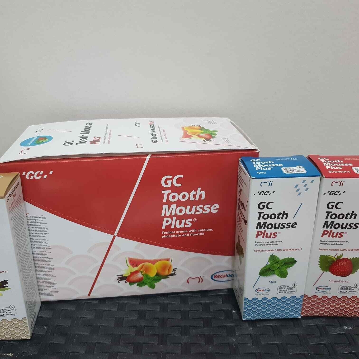 GC Tooth Mousse Plus Topical Tooth Crème Strengthen Tooth Surface 10pc Box.