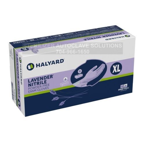 BOX of 230 X-LARGE Halyard Lavender Nitrile Exam Gloves 52820