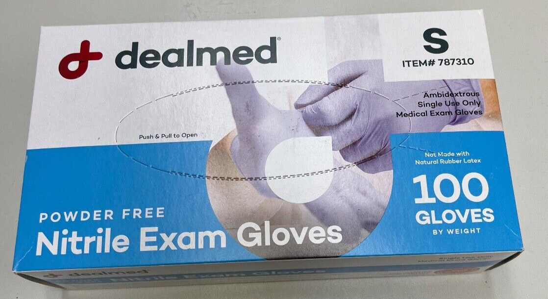100 Nitrile Disposable Medical Exam Gloves 3.5 Mil.(Powder Free)Small