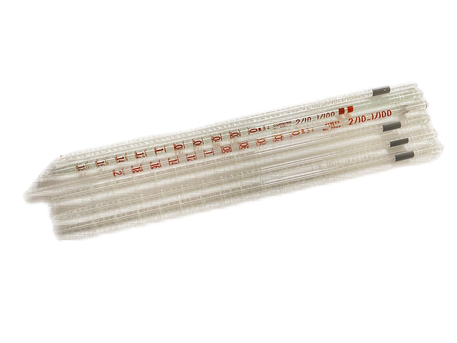 (6 Pcs) PYREX 2/10mL in 1/100 Glass TD Serological Pipettes 11-3/4”