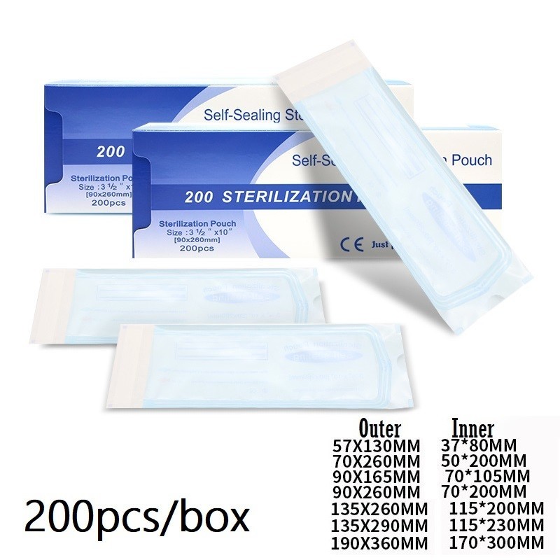200x Instrument Sterilization Pouches Bags Nail Tools Grade Paper Dental Pouch