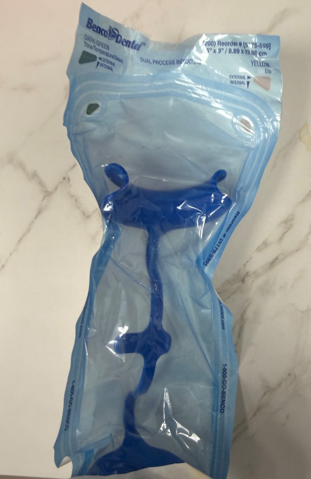 Benco Dental Sterilization Pouch with Blue Clinical Accessory