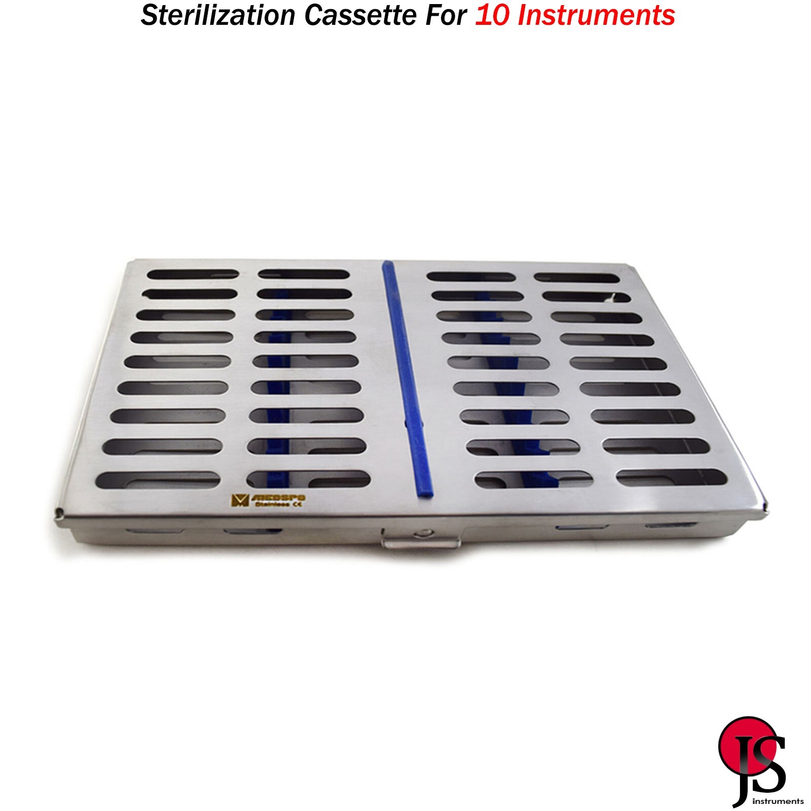 Dental Autoclave Sterilization Cassette Rack Box Tray For 10 Instruments Dentist